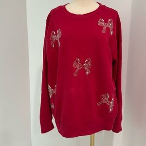 Lilly pulitzer ballad sweatshirt size medium in Malbec red